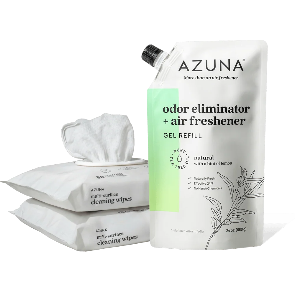 Cleaning Wipes & 24 oz Refill Gel Pouch Bundle